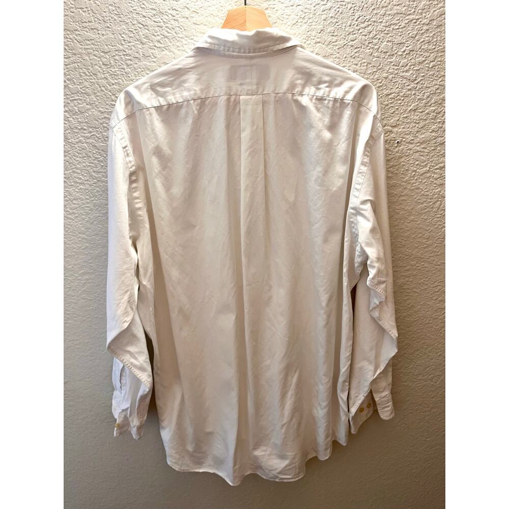 Ralph Lauren Yarmouth White Oxford Button Down Long Sleeve Shirt Pony L 16.5 - Picture 3 of 9